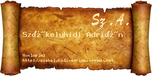 Székelyhidi Adrián névjegykártya